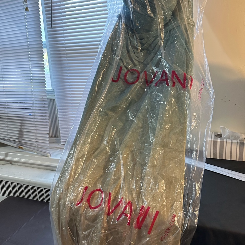 Jovani Green Gown size 8  strapless prom ombré NWT